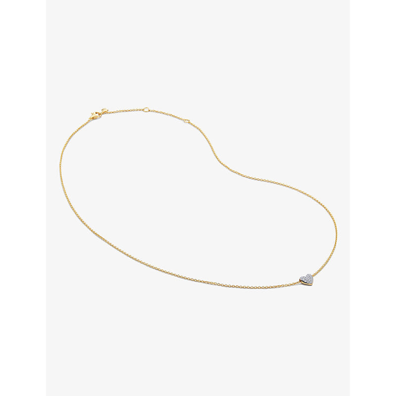 Monica Vinader Heart 18ct yellow gold-plated vermeil sterling-silver and 2.4ct pendant necklace