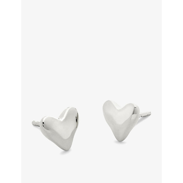 Monica Vinader Heart sterling-silver stud earrings