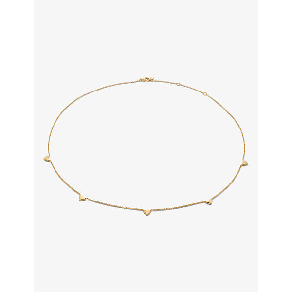 Monica Vinader Heart Station 18ct yellow gold-plated vermeil sterling-silver necklace