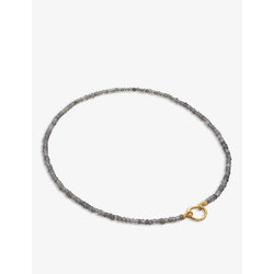 Monica Vinader Capture bead-embellished 18ct yellow gold-plated vermeil recycled sterling-silver necklace