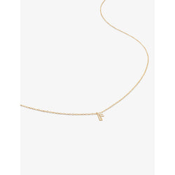 Monica Vinader Small letter F 14ct yellow-gold pendant necklace