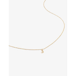 Monica Vinader Small letter J 14ct yellow-gold pendant necklace