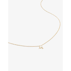 Monica Vinader Small letter M 14ct yellow-gold pendant necklace