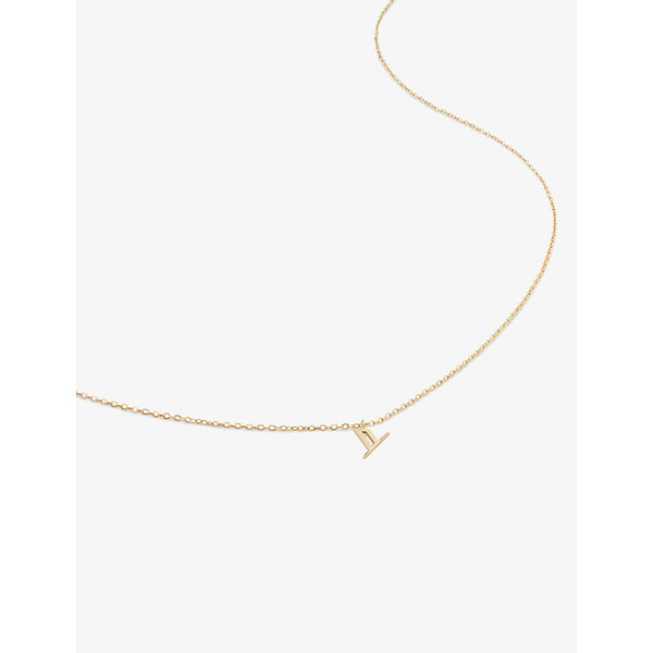 Monica Vinader Small letter Y 14ct yellow-gold pendant necklace