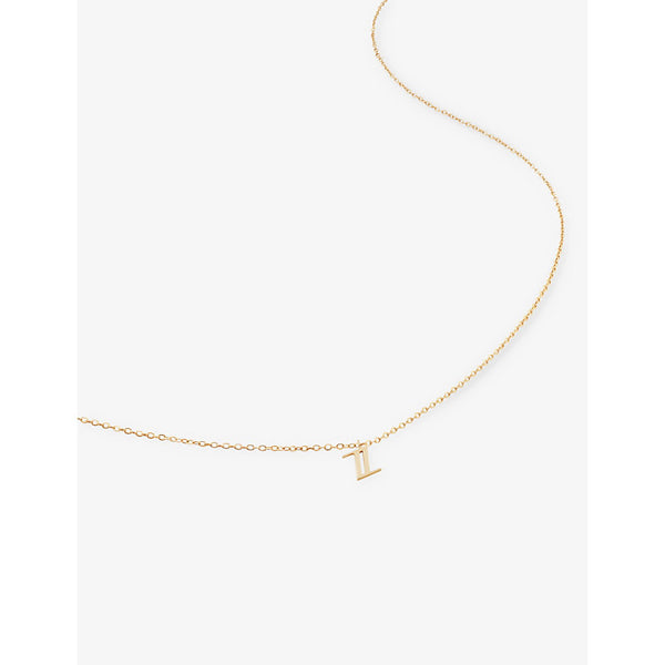 Monica Vinader Small Z initial 14ct solid-gold necklace