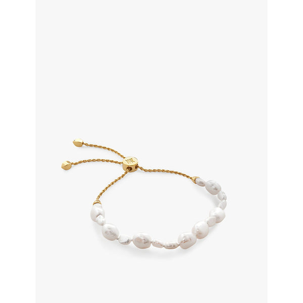 Monica Vinader Nura supersized pearl 18ct gold-plated vermeil sterling-silver bracelet