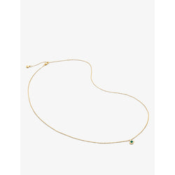 Monica Vinader Siren 14ct yellow-gold and emerald chain necklace