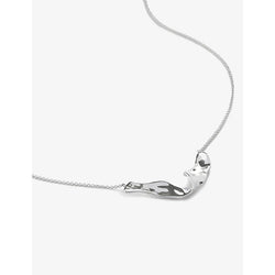 Monica Vinader The Wave sterling-silver pendant necklace