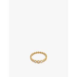 Monica Vinader Lab Grown 18ct yellow gold-plated vermeil sterling-silver and 0.057ct diamond eternity ring