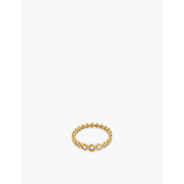 Monica Vinader Lab Grown 18ct yellow gold-plated vermeil sterling-silver and 0.057ct diamond eternity ring