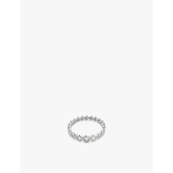 Monica Vinader Lab Grown sterling-silver and 0.057ct diamond eternity ring