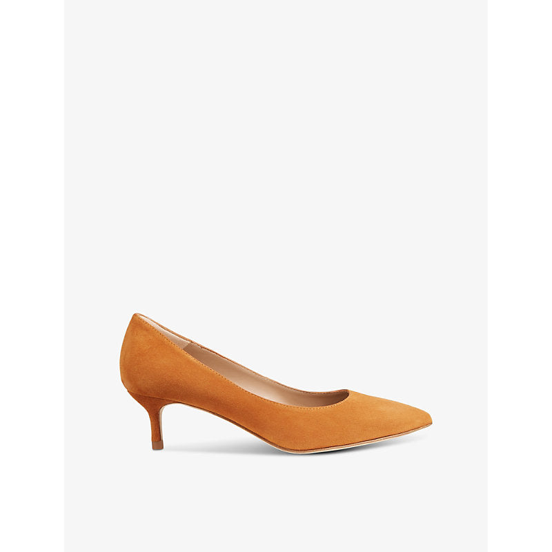 Lk Bennett Audrey pointed-toe suede-leather courts