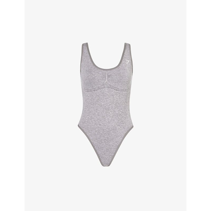  Gymshark Lift Seamless logo-print stretch-knit bodysuit