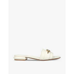  Valentino Garavani Moon logo-plaque leather sliders