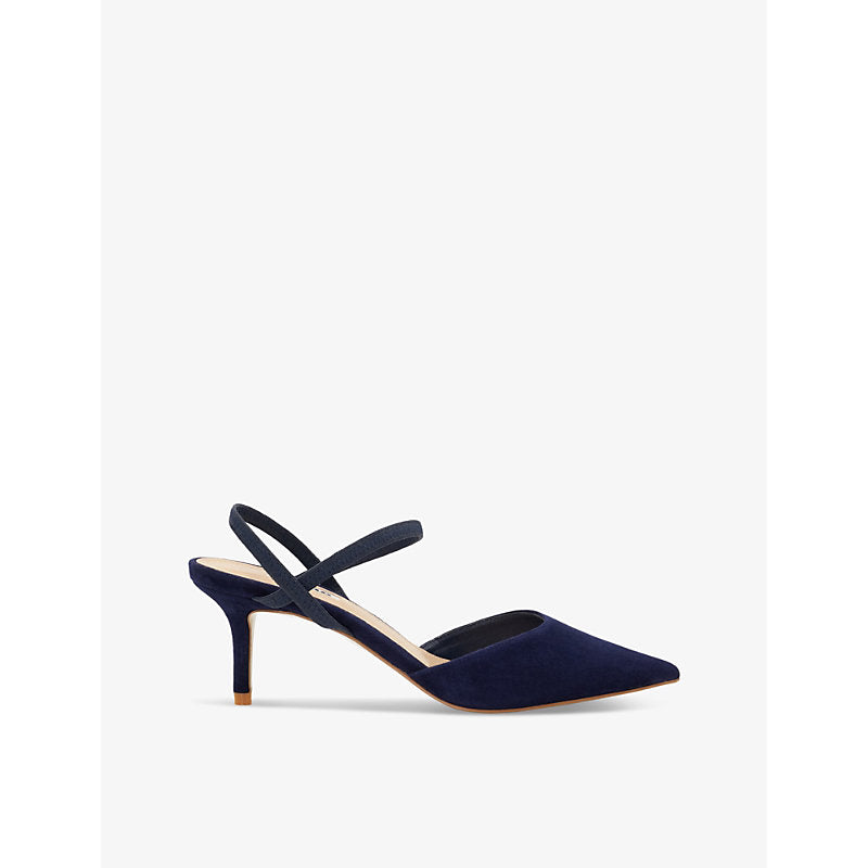 Dune Classical suede slingback courts