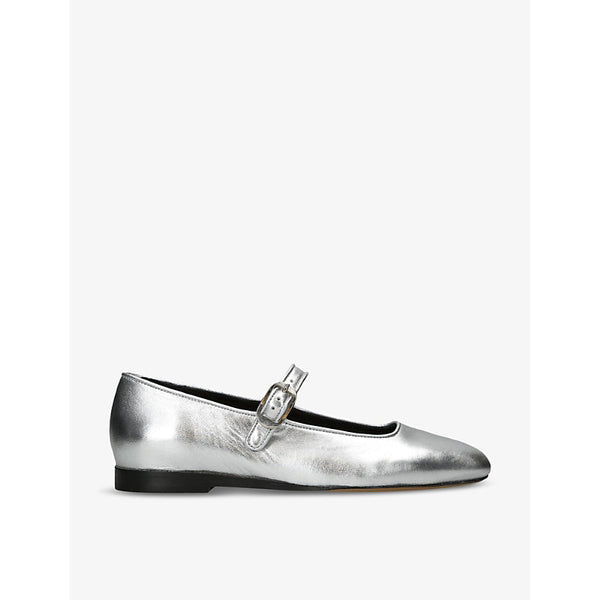 Le Monde Beryl Mary Jane round-toe metallic-leather flats | Le Monde Beryl