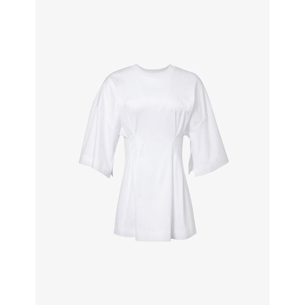 Max Mara Giotto pleated-waist cotton-jersey mini dress