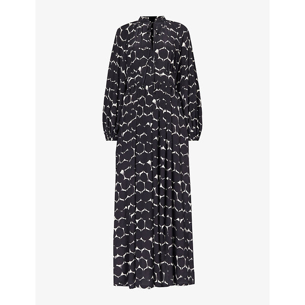 Max Mara Urbania abstract-pattern silk maxi dress