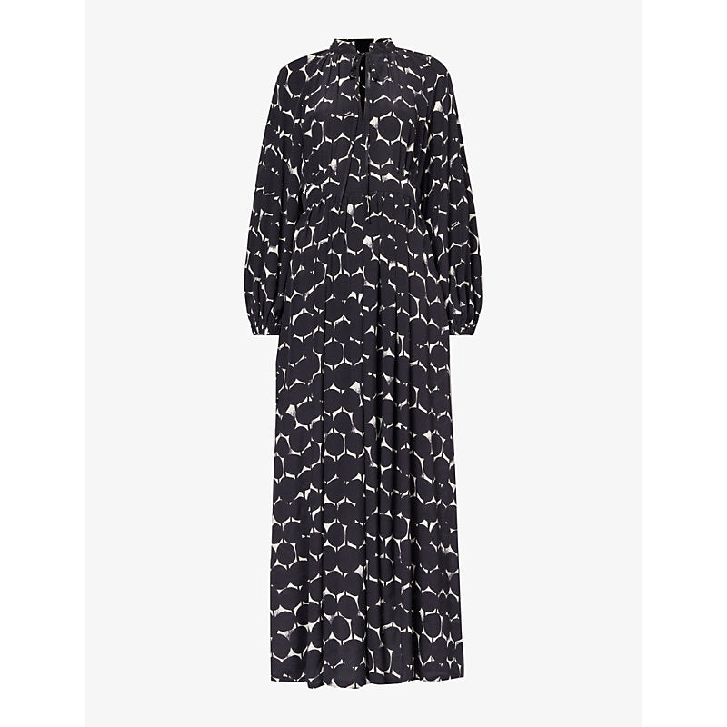 Max Mara Urbania abstract-pattern silk maxi dress | MAX MARA