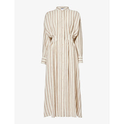 Max Mara Yole striped linen maxi dress | MAX MARA