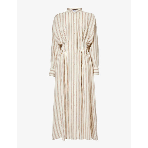 Max Mara Yole striped linen maxi dress