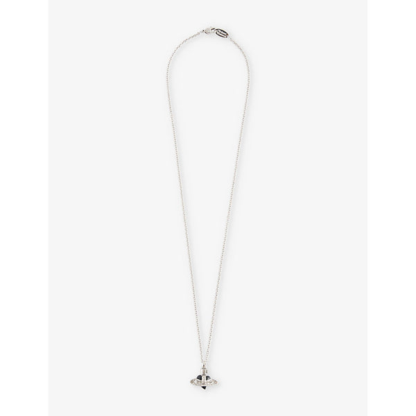 Vivienne Westwood Diamante Heart silver-tone brass and crystal pendant necklace