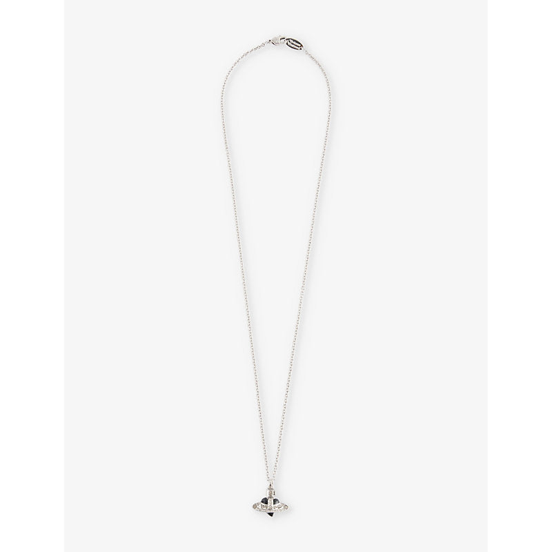 Vivienne Westwood Diamante Heart silver-tone brass and crystal pendant necklace