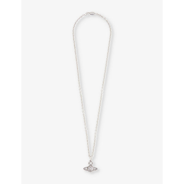 Vivienne Westwood Carmela silver-tone brass and cubic zirconia crystal necklace