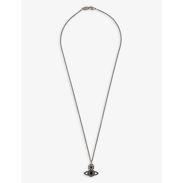 Vivienne Westwood Norabelle brass and cubic zirconia necklace