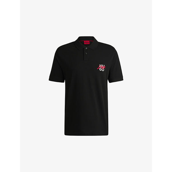  Hugo Double-logo cotton-piqué polo shirt