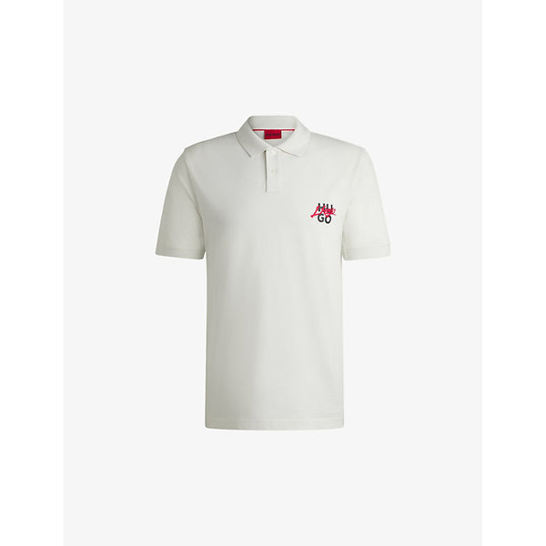  Hugo Double-logo cotton-piqué polo shirt