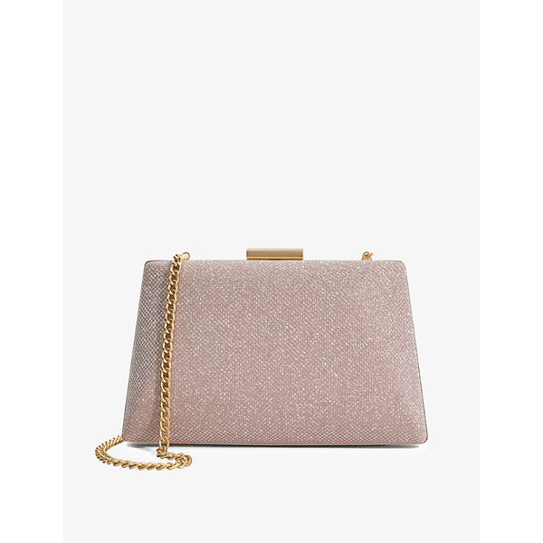 Dune Bellaria chain-strap woven clutch bag