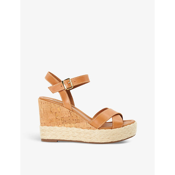 Dune Kindest crossover-strap wedge sandals | Dune