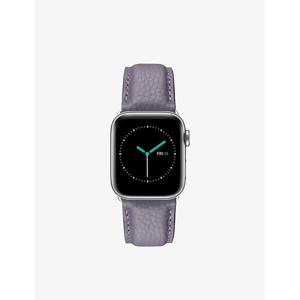 Mintapple Apple Watch grained-leather and stainless-steel strap 44mm