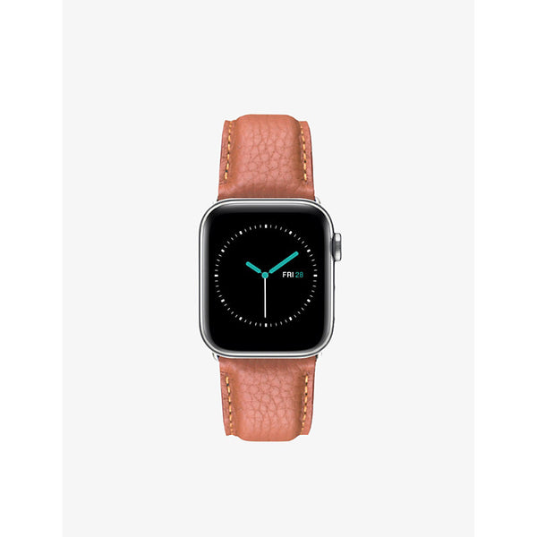 Mintapple Apple Watch grained-leather and stainless-steel strap 40mm