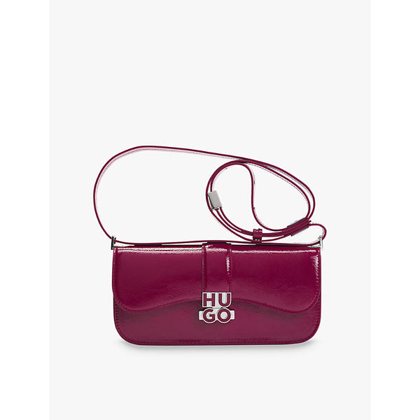 Hugo Logo-plaque large faux-leather shoulder bag