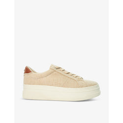 Dune Exaggerate logo-badge flatform canvas trainers