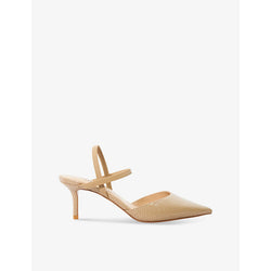 Dune Classical reptile-embossed faux-leather heeled courts | Dune