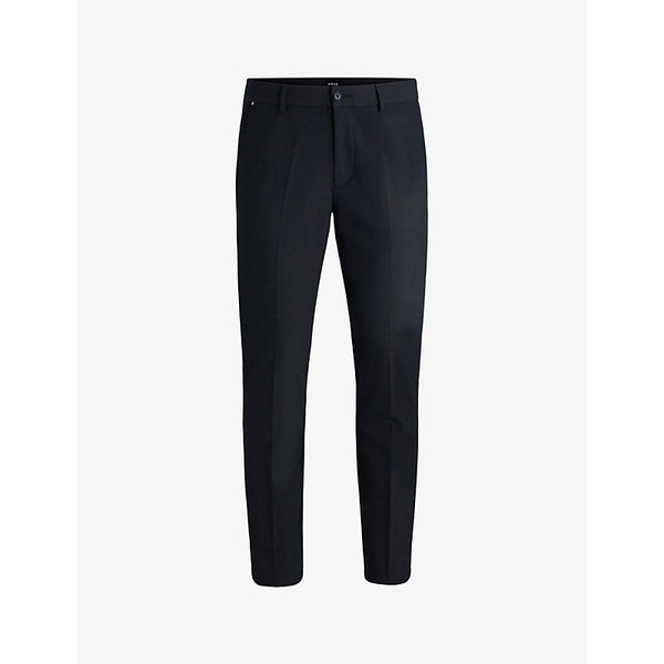  Boss Micro-patterned slim-fit stretch-woven trousers