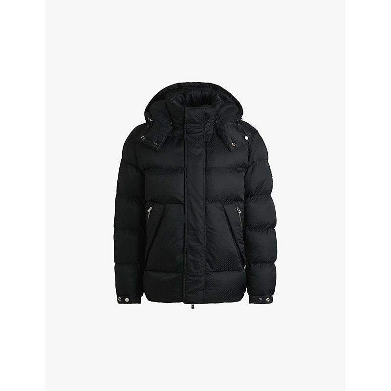  Boss Micro monogram-pattern quilted woven puffer jacket