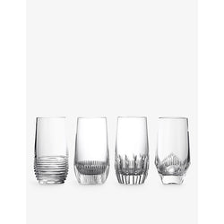 Waterford Mixology mixed hiball crystal glasses 430ml set of four