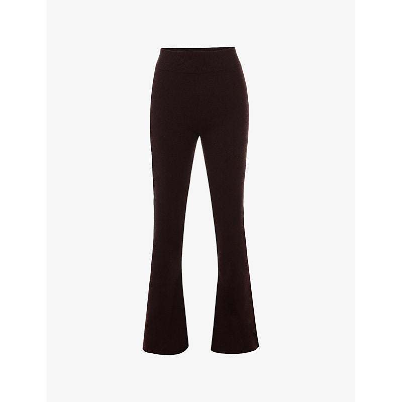  House Of Cb Nereida flared-hem knitted trousers