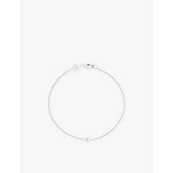  Astrid & Miyu Essential rhodium-plated recycled sterling-silver and zirconia charm bracelet