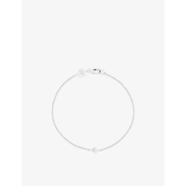  Astrid & Miyu Essential rhodium-plated recycled sterling-silver and zirconia charm bracelet