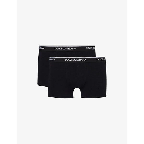  Dolce & Gabbana Logo-waistband pack of two stretch-cotton boxers