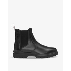 Hugo Pull-tab flat leather Chelsea boots