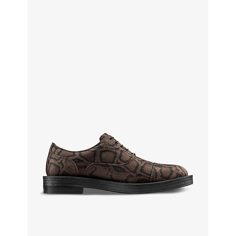 Martine Rose x Clarks snake-print leather Oxford shoes