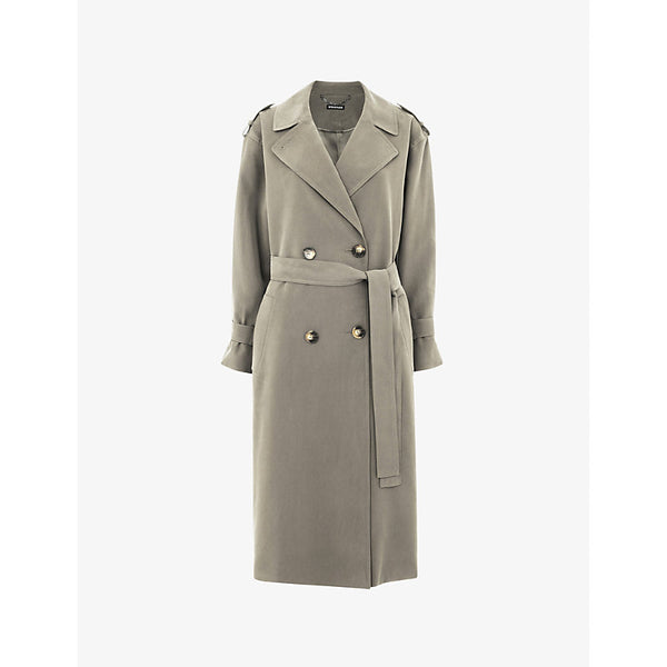 Whistles Riley double-breasted woven trench coat