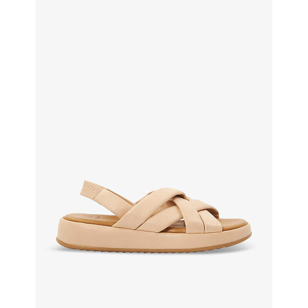 Dune Laters cross-weave leather sandals