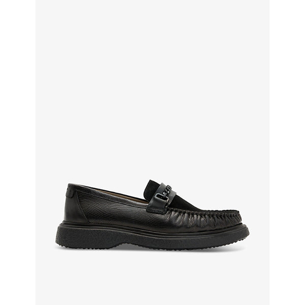 Allsaints Gibbs chain-embellished leather loafers